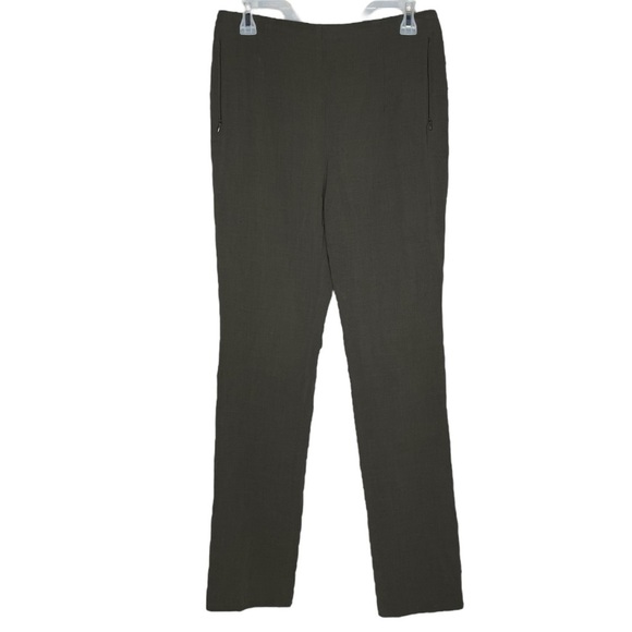 Akris wool trouser pants slim straight brown women’s size 10